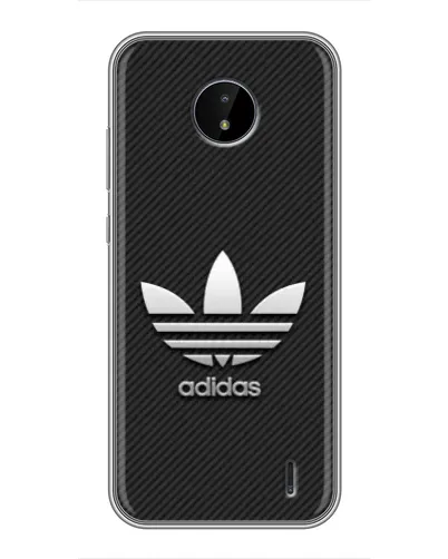 Чехол для Nokia C10 с картинкой «Adidas Карбоновая текстура»