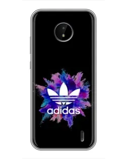Чехол для Nokia C10 с картинкой «Взрыв красок Adidas»