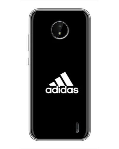 Чехол для Nokia C10 с картинкой «Черная классика Adidas»