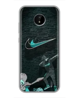 Чехол для Nokia C10 с картинкой «Спортивный арт Nike» Чехол для Nokia C10 с картинкой «Спортивный арт Nike»