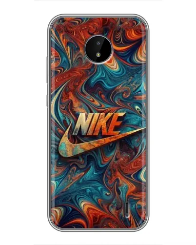 Чехол для Nokia C10 с картинкой «Nike в абстракции» Чехол для Nokia C10 с картинкой «Nike в абстракции»