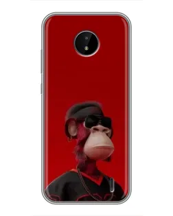 Чехол для Nokia C10 с картинкой «Bored Ape в красном» Чехол для Nokia C10 с картинкой «Bored Ape в красном»
