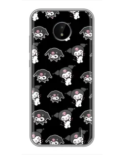 Чехол для Nokia C10 с картинкой «Черный паттерн Kuromi»