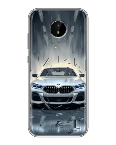 Чехол для Nokia C10 с картинкой «BMW в свете фар» Чехол для Nokia C10 с картинкой «BMW в свете фар»