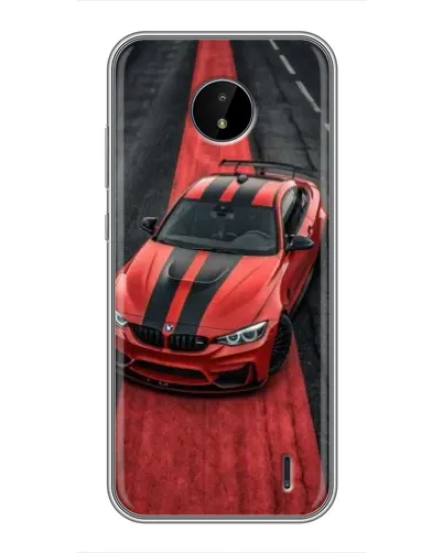 Чехол для Nokia C10 с картинкой «BMW на красной дорожке» Чехол для Nokia C10 с картинкой «BMW на красной дорожке»