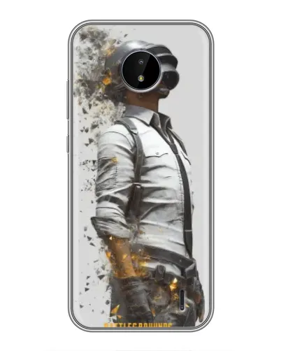 Чехол для Nokia C10 с картинкой «PUBG — боец в пыли» Чехол для Nokia C10 с картинкой «PUBG — боец в пыли»