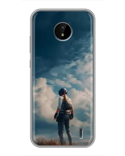 Чехол для Nokia C10 с картинкой «Герой PUBG на скале» Чехол для Nokia C10 с картинкой «Герой PUBG на скале»