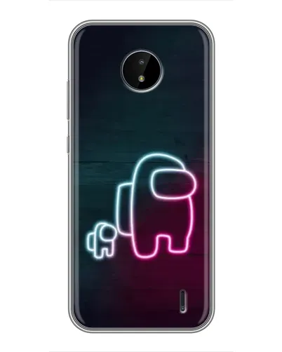 Чехол для Nokia C10 с картинкой «Among Us неон-арт» Чехол для Nokia C10 с картинкой «Among Us неон-арт»