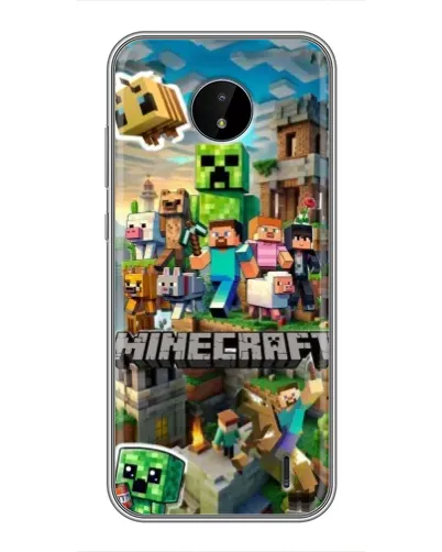 Чехол для Nokia C10 с картинкой «Замок Minecraft»