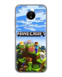 Чехол для Nokia C10 с картинкой «Minecraft классический мир»