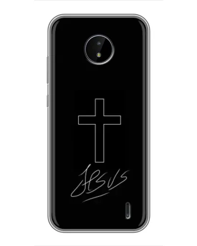 Чехол для Nokia C10 с картинкой «Графический крест Jesus» Чехол для Nokia C10 с картинкой «Графический крест Jesus»