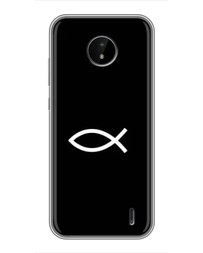 Чехол для Nokia C10 с картинкой «Символ рыбы Jesus» Чехол для Nokia C10 с картинкой «Символ рыбы Jesus»