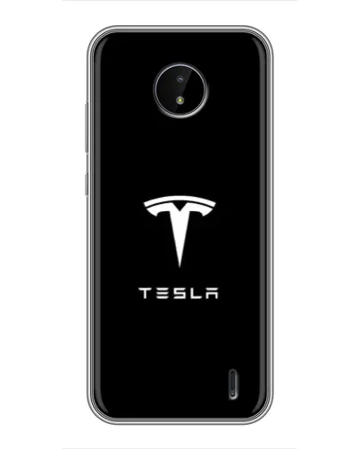 Чехол для Nokia C10 с картинкой «Tesla White Logo» Чехол для Nokia C10 с картинкой «Tesla White Logo»