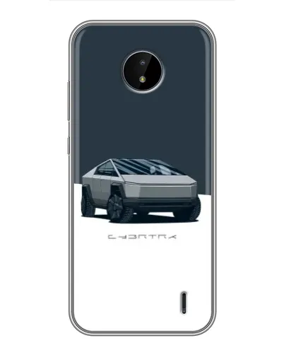 Чехол для Nokia C10 с картинкой «Серебристый Cybertruck Tesla» Чехол для Nokia C10 с картинкой «Серебристый Cybertruck Tesla»