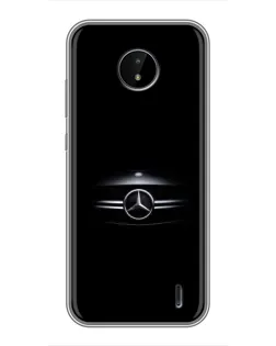 Чехол для Nokia C10 с картинкой «Mercedes — абстрактные линии»