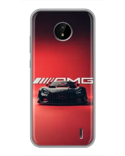 Чехол для Nokia C10 с картинкой «Mercedes AMG — красная линия» Чехол для Nokia C10 с картинкой «Mercedes AMG — красная линия»