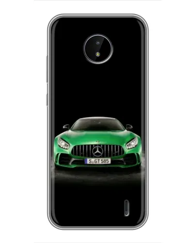 Чехол для Nokia C10 с картинкой «Mercedes — неоновый лого» Чехол для Nokia C10 с картинкой «Mercedes — неоновый лого»
