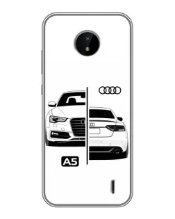 Чехол для Nokia C10 с картинкой «Audi — контрастный дизайн»