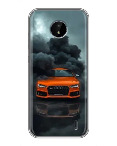 Чехол для Nokia C10 с картинкой «Audi в облаках дыма» Чехол для Nokia C10 с картинкой «Audi в облаках дыма»