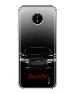 Чехол для Nokia C10 с картинкой «Audi — градиентный контур»