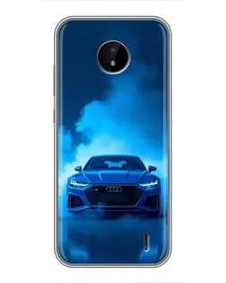 Чехол для Nokia C10 с картинкой «Audi — голубая энергия»
