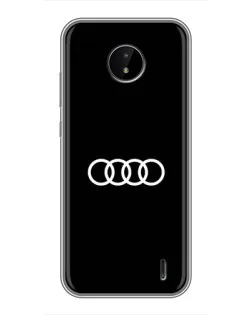 Чехол для Nokia C10 с картинкой «Audi White Logo»