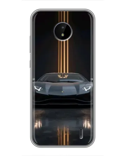 Чехол для Nokia C10 с картинкой «Lamborghini золотые линии» Чехол для Nokia C10 с картинкой «Lamborghini золотые линии»