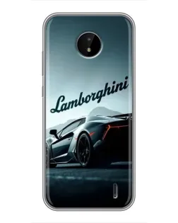Чехол для Nokia C10 с картинкой «Классическая надпись Lamborghini»