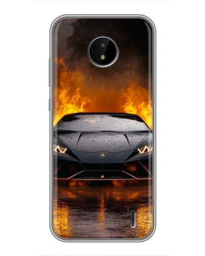 Чехол для Nokia C10 с картинкой «Lamborghini в огне» Чехол для Nokia C10 с картинкой «Lamborghini в огне»