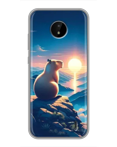 Чехол для Nokia C10 с картинкой «Закат солнца с капибарой» Чехол для Nokia C10 с картинкой «Закат солнца с капибарой»