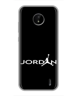 Чехол для Nokia C20 Plus с картинкой «Jordan White Logo»