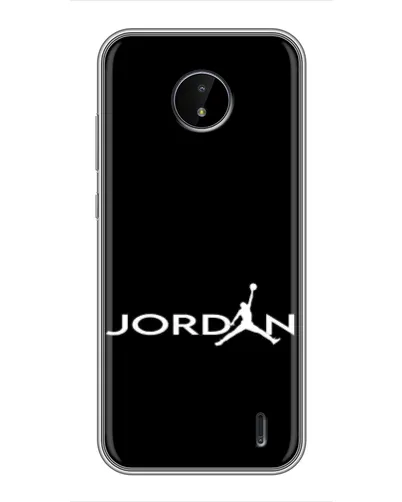 Чехол для Nokia C20 Plus с картинкой «Jordan White Logo»