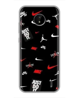 Чехол для Nokia C20 Plus с картинкой «Nike Mix Pattern»