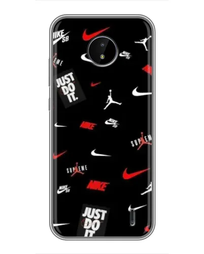 Чехол для Nokia C20 Plus с картинкой «Nike Mix Pattern»