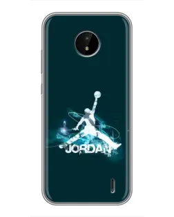 Чехол для Nokia C20 Plus с картинкой «Jordan Blue Fire»