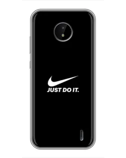 Чехол для Nokia C20 Plus с картинкой «Минимализм от Nike» Чехол для Nokia C20 Plus с картинкой «Минимализм от Nike»