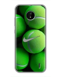 Чехол для Nokia C20 Plus с картинкой «Теннисные мячи Найк» Чехол для Nokia C20 Plus с картинкой «Теннисные мячи Найк»