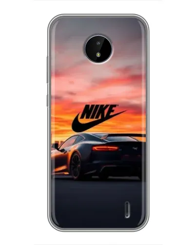 Чехол для Nokia C20 Plus с картинкой «Nike и суперкар»