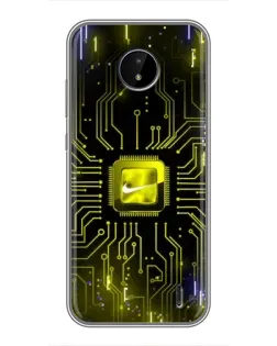 Чехол для Nokia C20 Plus с картинкой «Nike — золотая искра» Чехол для Nokia C20 Plus с картинкой «Nike — золотая искра»