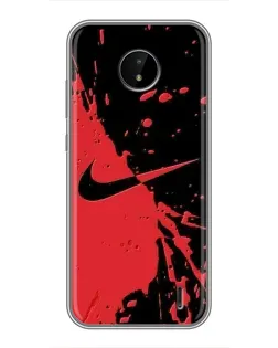 Чехол для Nokia C20 Plus с картинкой «Красные брызги Nike» Чехол для Nokia C20 Plus с картинкой «Красные брызги Nike»