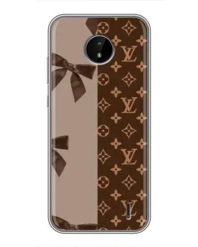 Чехол для Nokia C20 Plus с картинкой «Louis Vuitton — банты»
