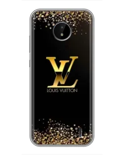Чехол для Nokia C20 Plus с картинкой «LV — золотые искры»