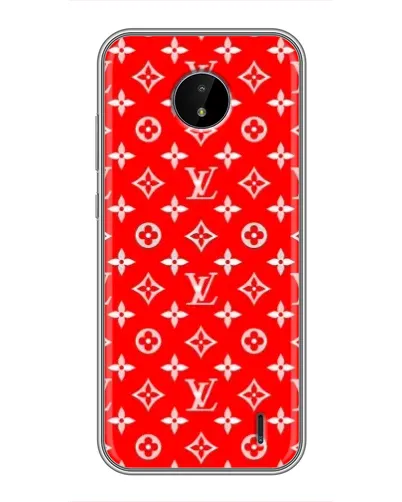 Чехол для Nokia C20 Plus с картинкой «Яркий паттерн LV»
