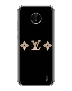 Чехол для Nokia C20 Plus с картинкой «Louis Vuitton — минимализм»