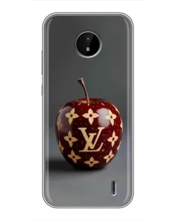 Чехол для Nokia C20 Plus с картинкой «Красное яблоко LV»