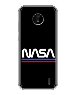 Чехол для Nokia C20 Plus с картинкой «NASA — классика Red Blue» Чехол для Nokia C20 Plus с картинкой «NASA — классика Red Blue»