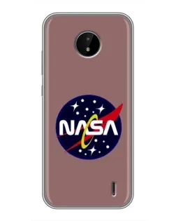 Чехол для Nokia C20 Plus с картинкой «NASA — ретро космос» Чехол для Nokia C20 Plus с картинкой «NASA — ретро космос»