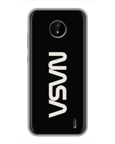 Чехол для Nokia C20 Plus с картинкой «NASA — вертикальный логотип» Чехол для Nokia C20 Plus с картинкой «NASA — вертикальный логотип»