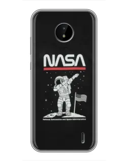 Чехол для Nokia C20 Plus с картинкой «NASA — шагаем по Луне» Чехол для Nokia C20 Plus с картинкой «NASA — шагаем по Луне»