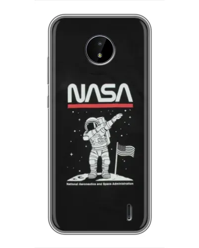 Чехол для Nokia C20 Plus с картинкой «NASA — шагаем по Луне» Чехол для Nokia C20 Plus с картинкой «NASA — шагаем по Луне»